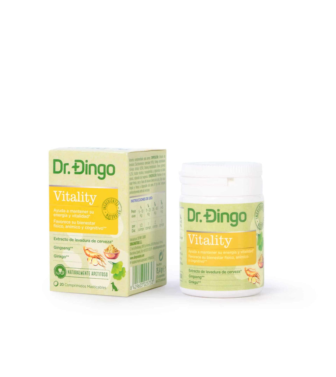 Dr. Dingo Vitality 15.4 g – Snack Funcional para la Energía y Bienestar de tu Perro 🐶💪