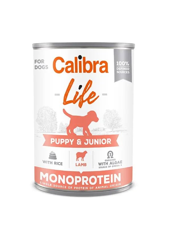 CALIBRA DOG LIFE LATA PUPPY&JUNIOR CORDERO Y ARROZ