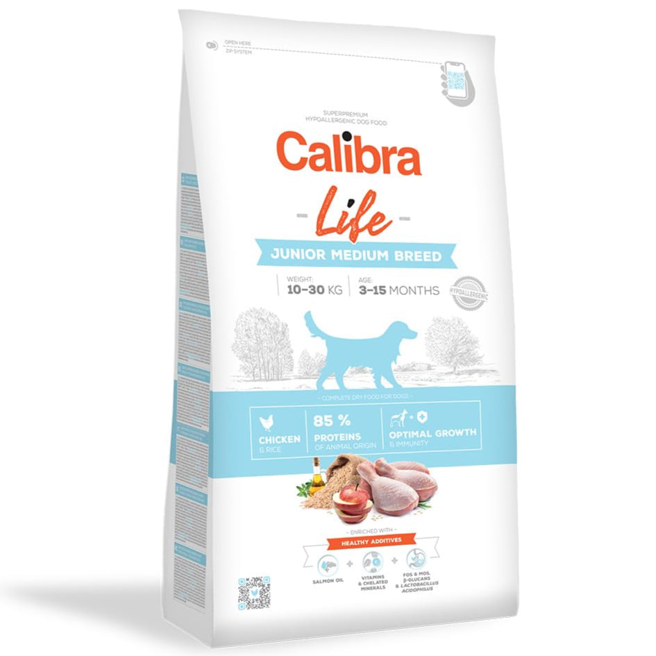 CALIBRA DOG LIFE JUNIOR MEDIUM BREED POLLO 12KG