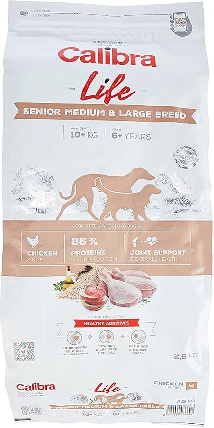 CALIBRA DOG LIFE SENIOR MEDIUM & LARGE POLLO