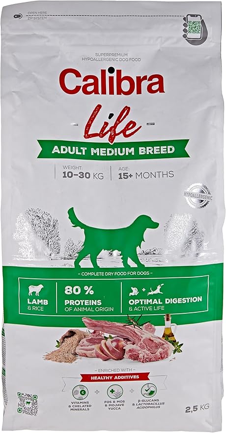 CALIBRA DOG LIFE ADULT MEDIUM BREED CORDERO