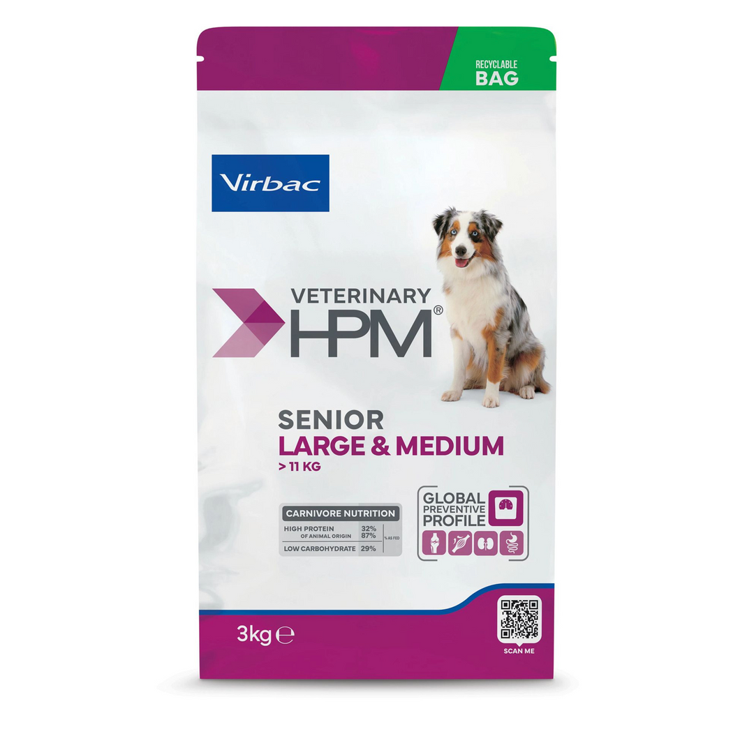 VIRBAC HPM SENIOR DOG LARGE & MEDIUM – Nutrición Específica para Perros Senior de Razas Medianas y Grandes 🐶