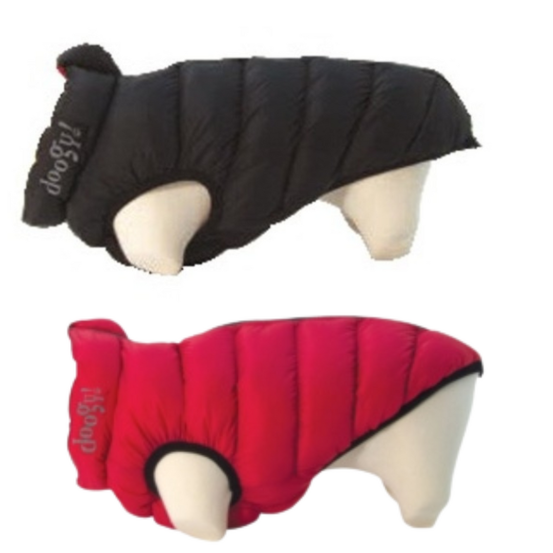 Abrigo Reversible para Perros – Negro y Rojo: Comodidad, Protección y Estilo