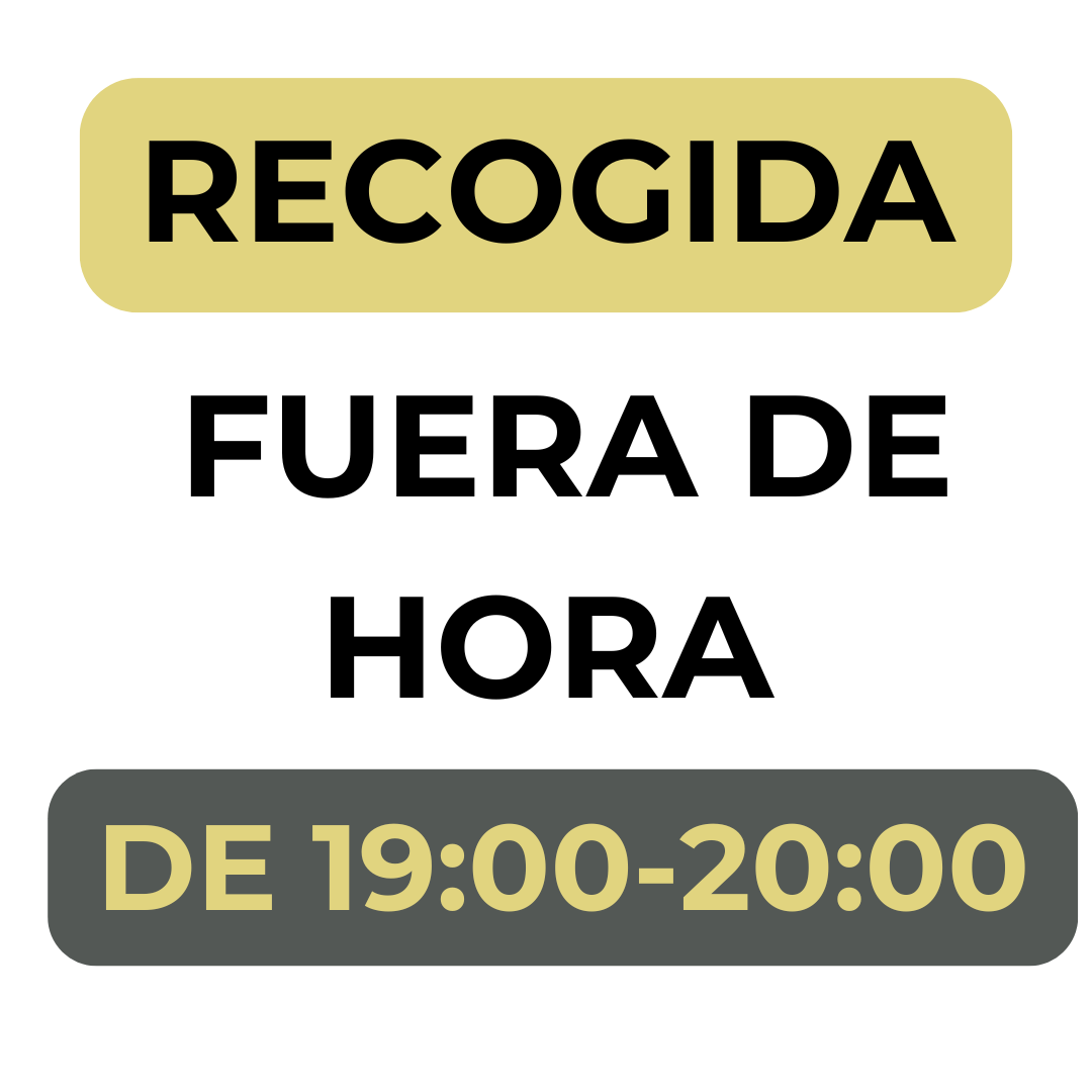 RECOGIDA POR LA TARDE DE 18:00 A 19:00 EN INVIERNO Y DE 19:00-20.00 EN VERANO