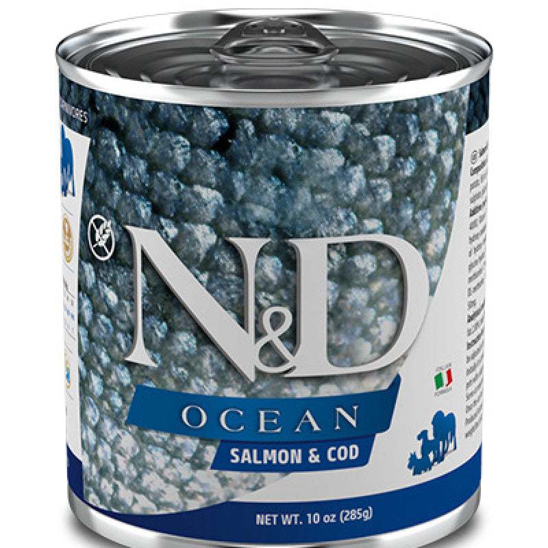 N&D OCEAN DOG BACALAO,SALMON 6X285G