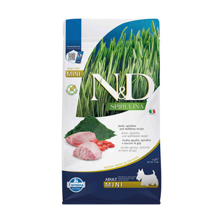 N&D SPIRULINA DOG MINI CORDERO 2KG