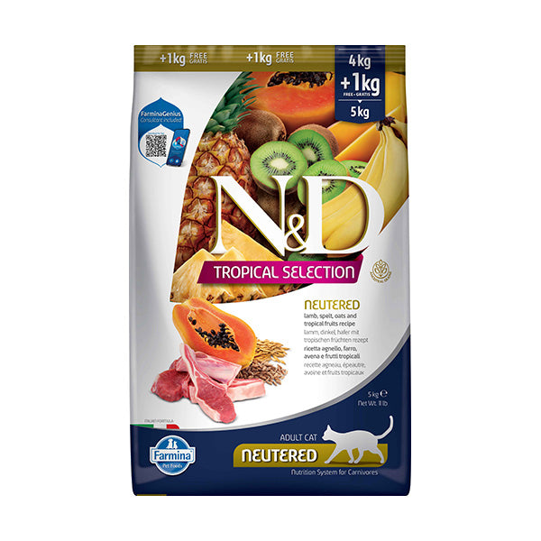N&D TROPICAL CAT ADULT NEUTERED CORDERO