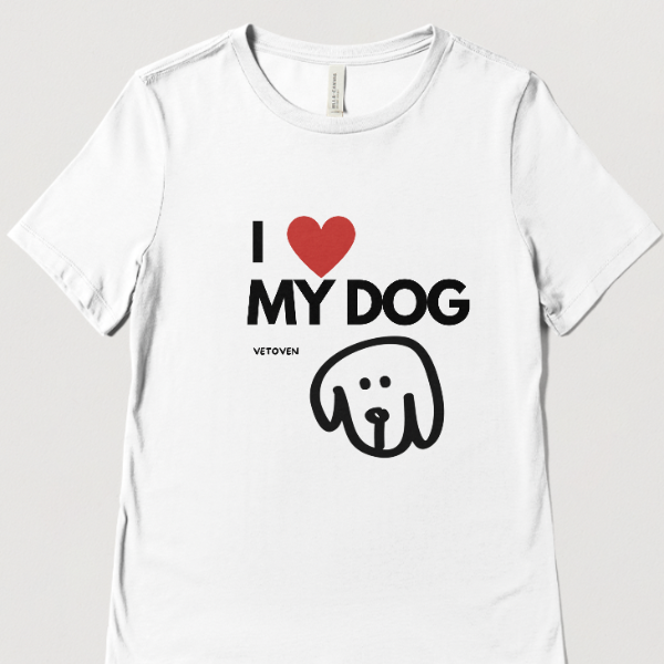 Camiseta "I Love My Dog" de Vetoven – Muestra tu Pasión por los Perros