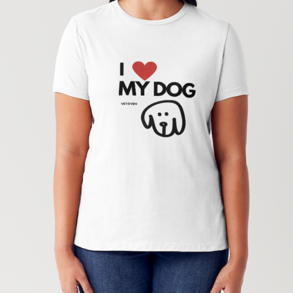 Camiseta "I Love My Dog" de Vetoven – Muestra tu Pasión por los Perros