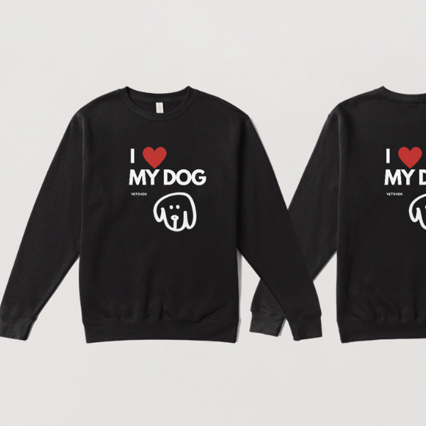 Sudadera "I Love My Dog" de Vetoven – Confort y Estilo para los Amantes de los Perros