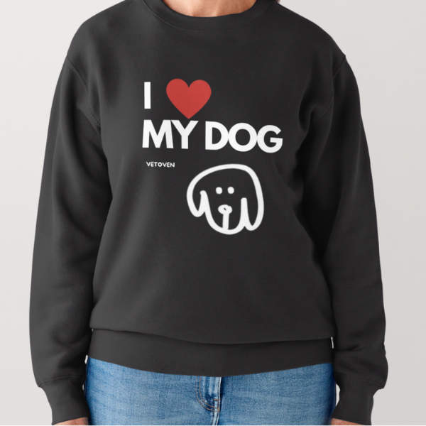 Sudadera "I Love My Dog" de Vetoven – Confort y Estilo para los Amantes de los Perros