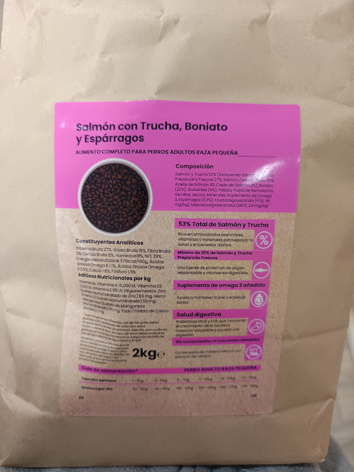 VETOVEN ADULTO RAZA PEQUEÑA SALMON Y TRUCHA  2 KG