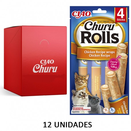 Churu Rolls Gato Receta Pollo 12U