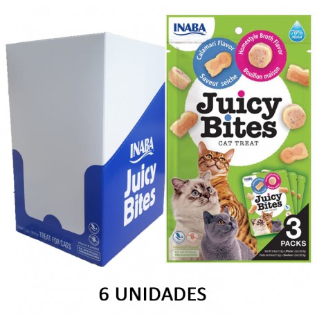 Churu Gato Juicy Bites Caldo y Calamar  6 U