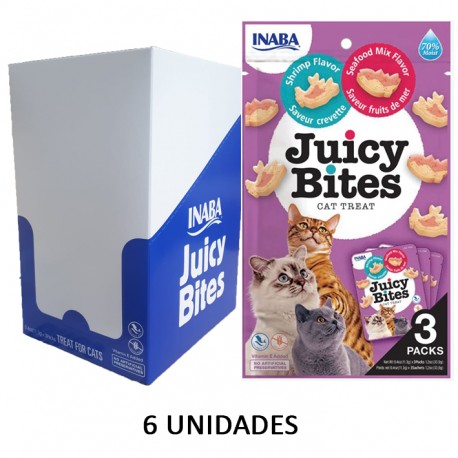 Churu Gato Juicy Bites Camaron y Marisco 6 U