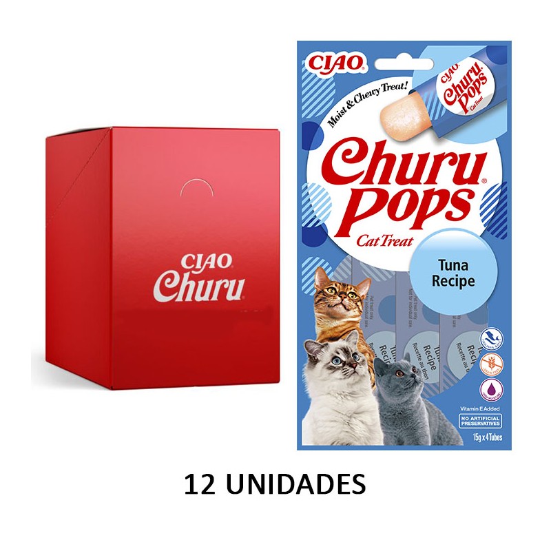 Churu Gato Pops Receta de Atun 12 U