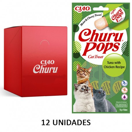 Churu Gato Pops Receta de Atun con Pollo 12U