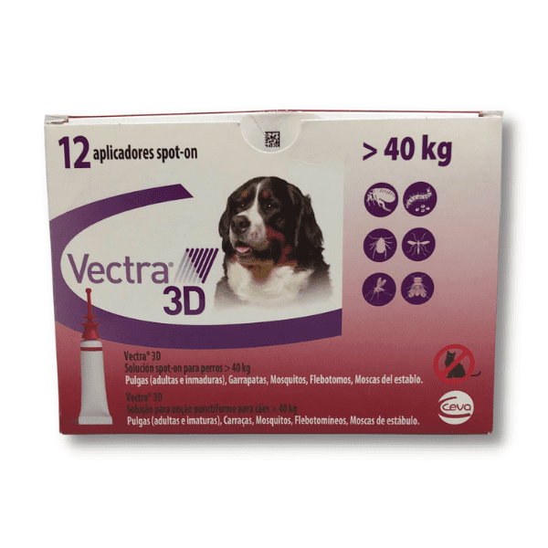 imagen de caja de pipetas para perros vectra 3d para perros de mas de 40kg